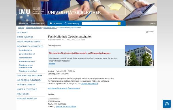 Vorschau von www.ub.uni-muenchen.de, Paläontologie