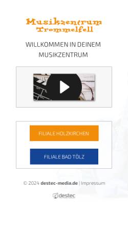 Vorschau der mobilen Webseite mztrommelfell.de, Musikzentrum Trommelfell