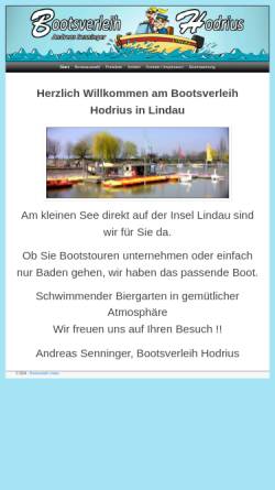 Vorschau der mobilen Webseite www.bootsverleih-lindau.de, Bootsverleih Hodrius