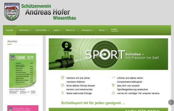 Vorschau von www.hofer-wiesenthau.de, Schützenverein Andreas Hofer Wiesenthau e. V.