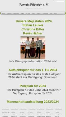 Vorschau der mobilen Webseite www.bavariateam.de, Schützenverein Bavaria Effeltrich e.V.