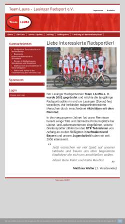 Vorschau der mobilen Webseite www.team-laura.de, Lauinger Radsportverein e. V.