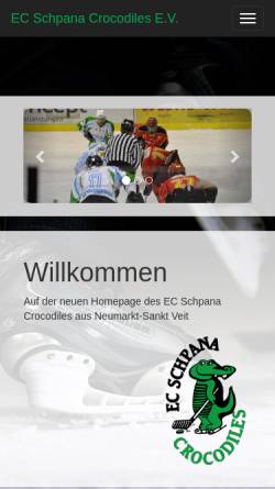 Vorschau der mobilen Webseite www.schpana.de, EC Schpana Crocodiles