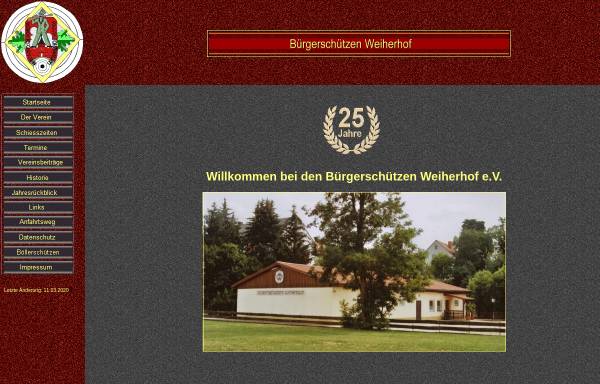 Vorschau von www.buergerschuetzen-weiherhof.de, Bürgerschützen Weiherhof e.V.