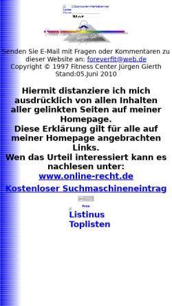 Vorschau der mobilen Webseite www.fitness.dittrichnet.de, Fitness-Center Jürgen Gierth