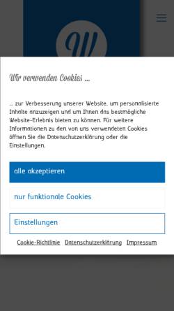 Vorschau der mobilen Webseite www.a-wiedemann.de, Bäckerei Andreas Wiedemann