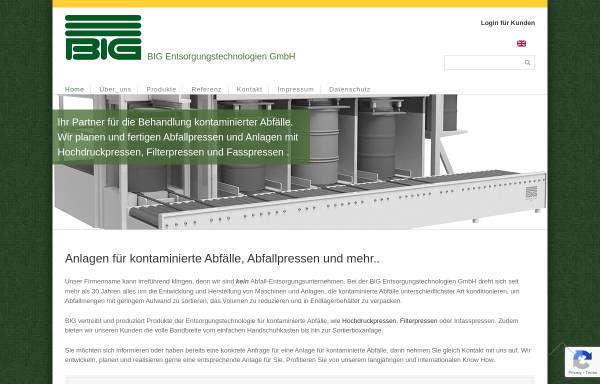 Vorschau von www.big-pressen.de, BIG Entsorgungstechnologien