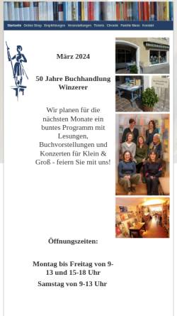 Vorschau der mobilen Webseite www.buchhandlung-winzerer.de, Buchhandlung Winzerer