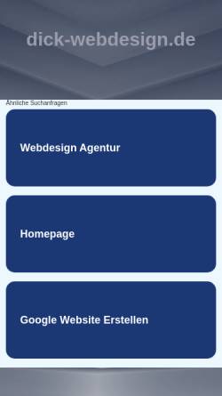 Vorschau der mobilen Webseite www.dick-webdesign.de, Dick Webdesign