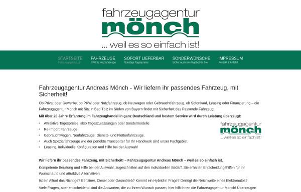 Vorschau von www.fahrzeugagentur.de, Fahrzeugagentur Andreas Mönch