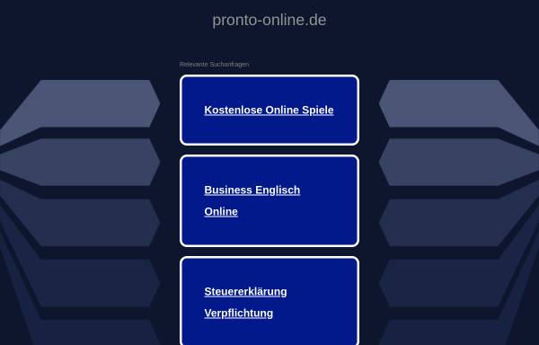 Vorschau von www.pronto-online.de, PRONTO Business Media GmbH