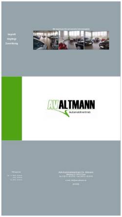 Vorschau der mobilen Webseite www.autogalerie-altmann.de, Autogalerie A. Altmann GmbH