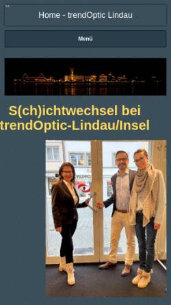 Vorschau der mobilen Webseite www.trendoptic-lindau.de, TrendOptic