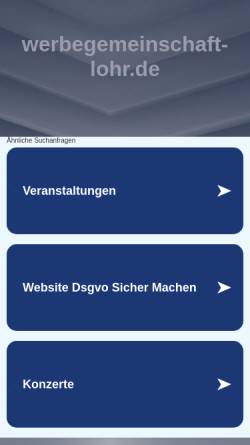 Vorschau der mobilen Webseite www.werbegemeinschaft-lohr.de, Werbegemeinschaft Lohrer Handel und Gewerbe e.V.