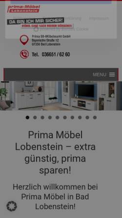Vorschau der mobilen Webseite www.sb-moebelmarkt.de, Trunzer's Möbel-Discounter
