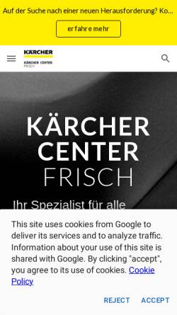 Vorschau der mobilen Webseite www.frisch-hochdruck.de, Hochdrucktechnik Frisch GmbH und Co.KG
