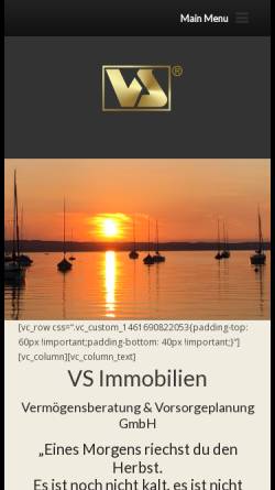 Vorschau der mobilen Webseite www.vs-immobilien.de, VS-GmbH