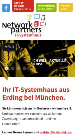 Vorschau der mobilen Webseite www.network-partners.de, Network Partners GmbH