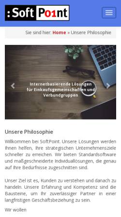 Vorschau der mobilen Webseite www.softpoint.de, Softpoint