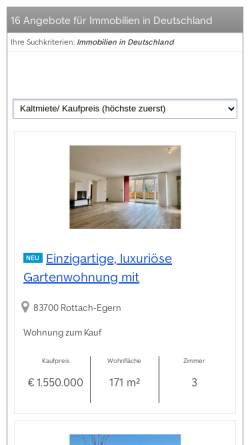 Vorschau der mobilen Webseite portal.immobilienscout24.de, Detlef Lüder e.K.