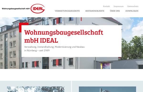 Vorschau von www.ideal-wohnbau.de, Wohnungsbaugesellschaft mbH IDEAL