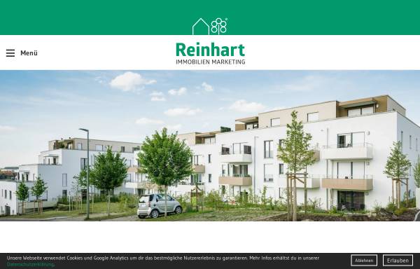 Vorschau von www.reinhart-immo.de, Reinhart Immobilien Marketing