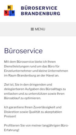 Vorschau der mobilen Webseite www.bueroservice-brandenburg.de, Büroservice Silvia Klauß