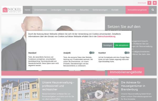 Vorschau von www.nickel-immobilien.de, Nickel Immobilien GmbH