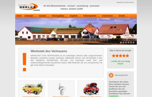 Vorschau von www.autoservice-seelke.de, AutoService Seelke GmbH
