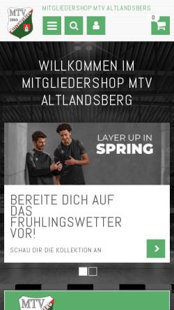 Vorschau der mobilen Webseite www.mtv1860.de, MTV 1860 Altlandsberg