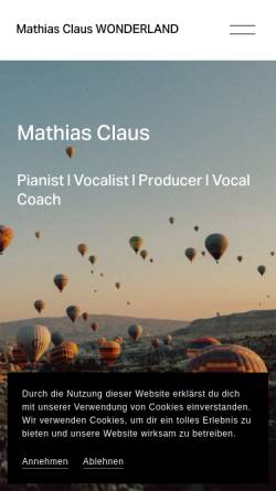 Vorschau der mobilen Webseite www.mathiasclaus.com, Claus, Mathias