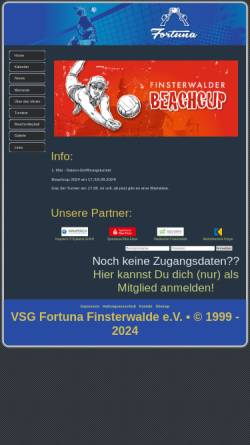 Vorschau der mobilen Webseite www.taifuns.de, Fortuna Finsterwalde e.V.