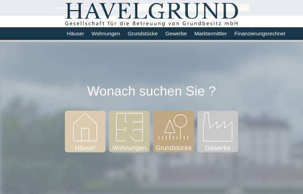 Vorschau von www.havelgrund.de, Havelgrund - Gesellschaft für Betreuung von Grundbesitz mbH