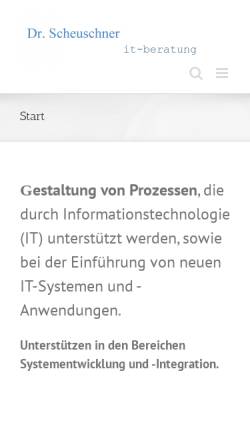 Vorschau der mobilen Webseite www.scheuschner.de, Systemhaus Scheuschner GmbH