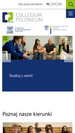 Vorschau der mobilen Webseite www.cp.edu.pl, Collegium Polonicum Słubice
