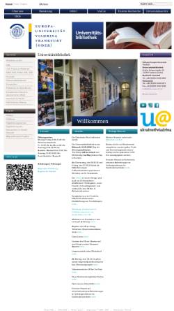 Vorschau der mobilen Webseite www.ub.euv-frankfurt-o.de, Universitätsbibliothek