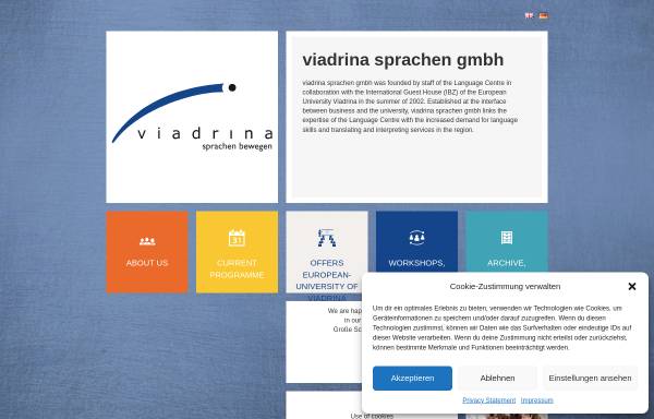 Vorschau von www.viadrina-sprachen.com, Viadrina Sprachen GmbH