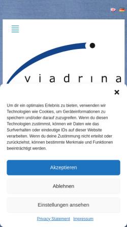 Vorschau der mobilen Webseite www.viadrina-sprachen.com, Viadrina Sprachen GmbH