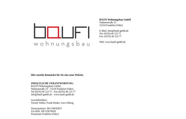 Vorschau von www.baufi-gmbh.de, Baufi Bauberatungs GmbH