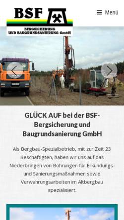 Bergsicherung und Baugrundsanierung BSF