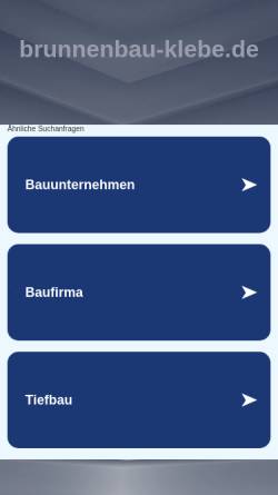 Vorschau der mobilen Webseite www.brunnenbau-klebe.de, Brunnenbau Klebe