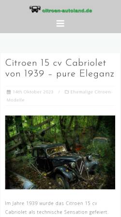 Vorschau der mobilen Webseite citroen-autoland.de, Citroën AutoLand