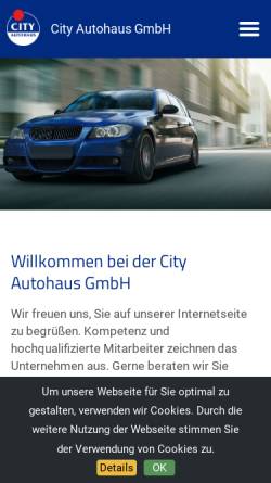 Vorschau der mobilen Webseite www.city-autohaus.de, City Autohaus GmbH