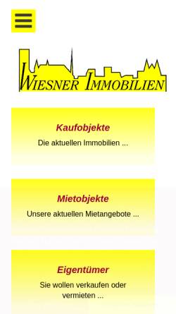 Vorschau der mobilen Webseite www.frankfurt-oder-immobilien.de, Wofgang Wiesner Immobilien