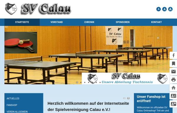Vorschau von www.svcalau.de, SV Calau e.V. - Abteilung Tischtennis