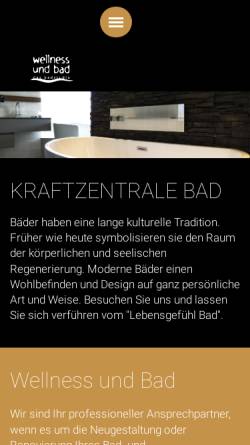 Vorschau der mobilen Webseite www.wellnessundbad.de, Wellness und Bad GmbH