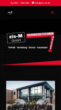 Vorschau der mobilen Webseite www.zis-m.de, zis-M GmbH