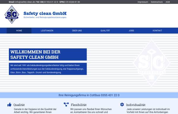 Vorschau von www.safety-clean.de, Safety clean GmbH