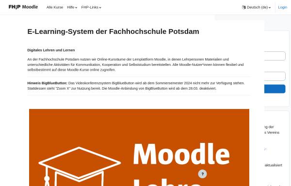 Vorschau von ecampus.fh-potsdam.de, E-Learning-System Moodle