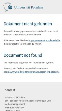 Vorschau der mobilen Webseite www.uni-potsdam.de, Freundeskreises des Botanischen Gartens der Universität Potsdam e.V.